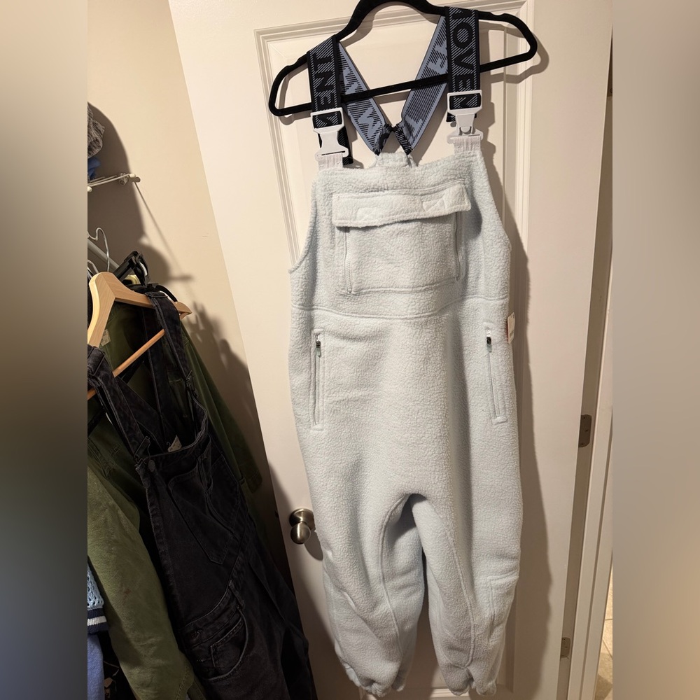 FP Movement by Free People Hit The Slopes Salopette 🔥 Size L Arctic Snow